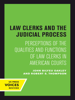 cover image of Law Clerks and the Judicial Process